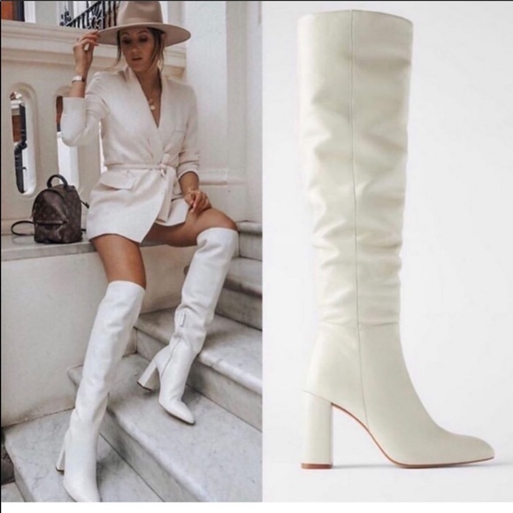high leg heeled boots